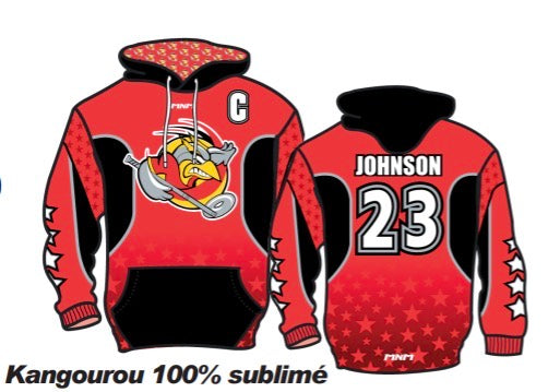 Hoodie Sublimé MNM (Svp écrivez nous au info@martibosports.com pour nous donner le nom et le numéro à mettre au dos.)