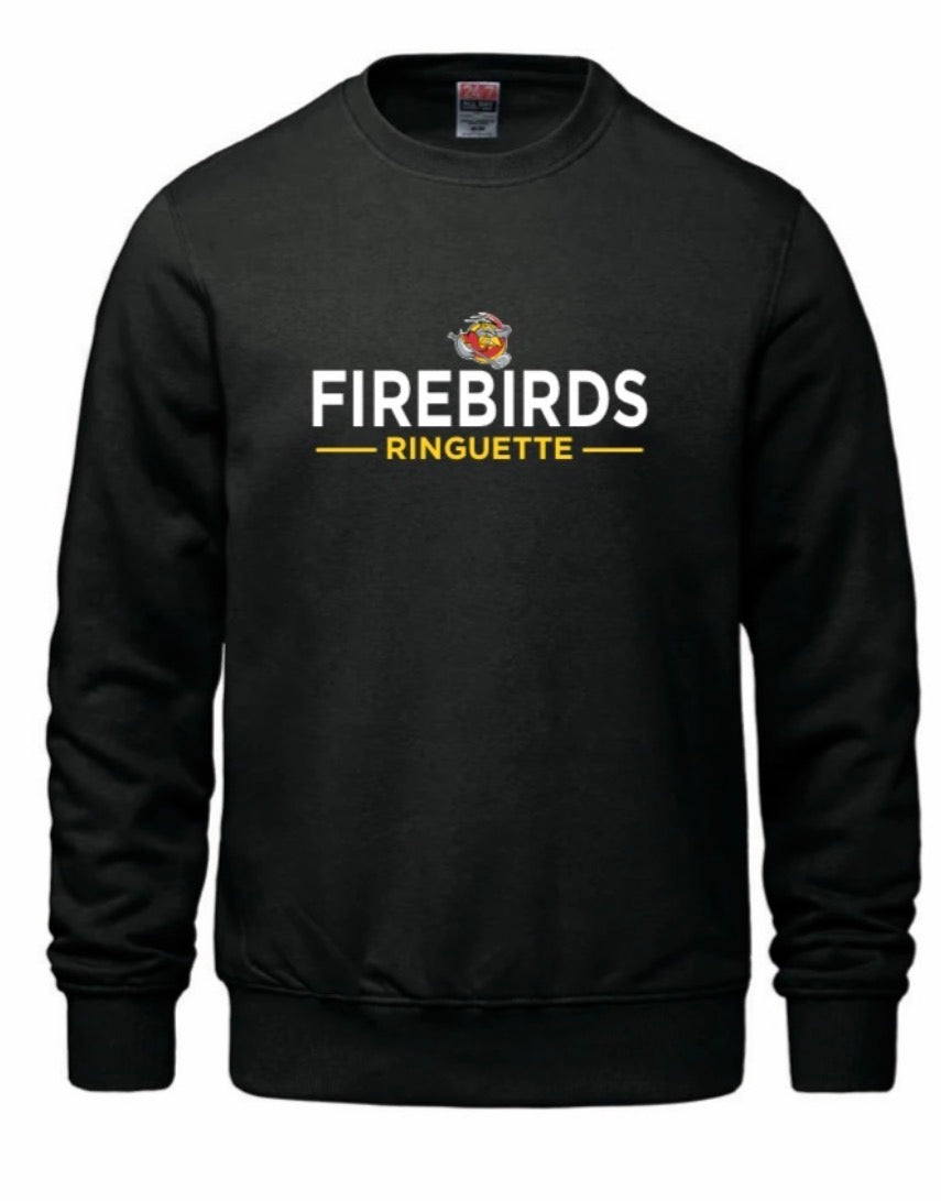 Crewneck noir incluant logo estampé au devant